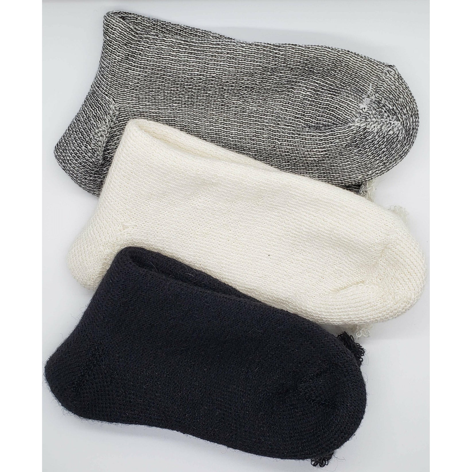 Warm Thermal Loop-Knitted Mohair Crew Sock